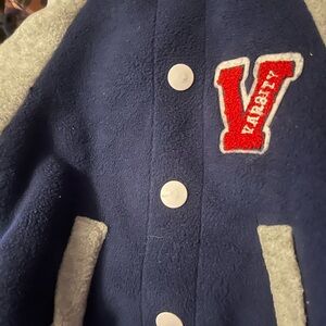 SmallDog Varsity Jacket - Navy and Gray